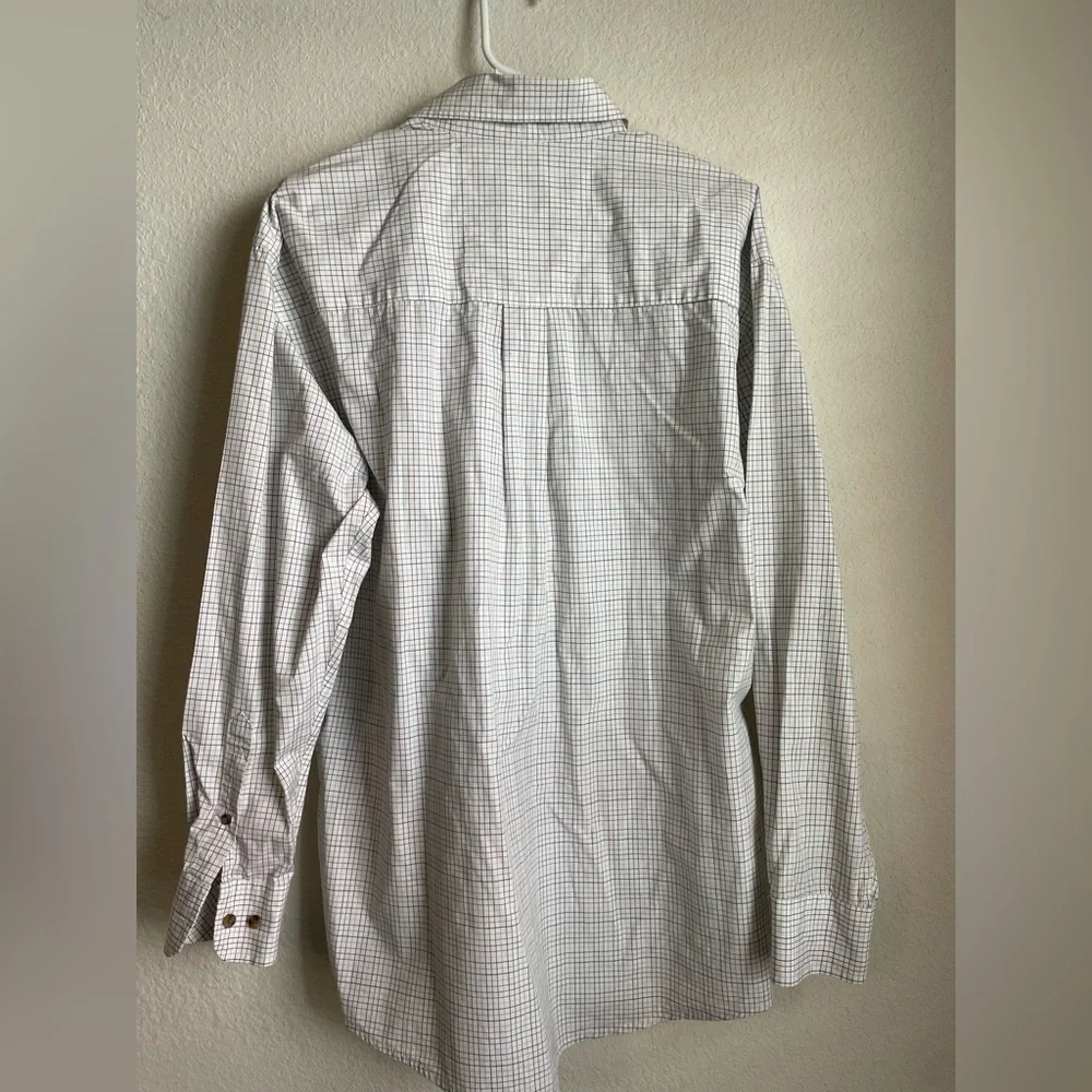 Wrangler George Strait Men's White multicolor Checkered Button Down Shirt size M